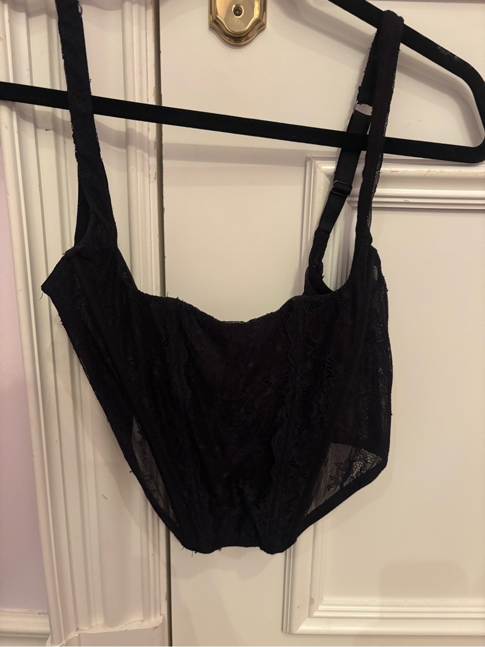 Urban Outfitters Black Lace Bodysuit with Adjustable Straps